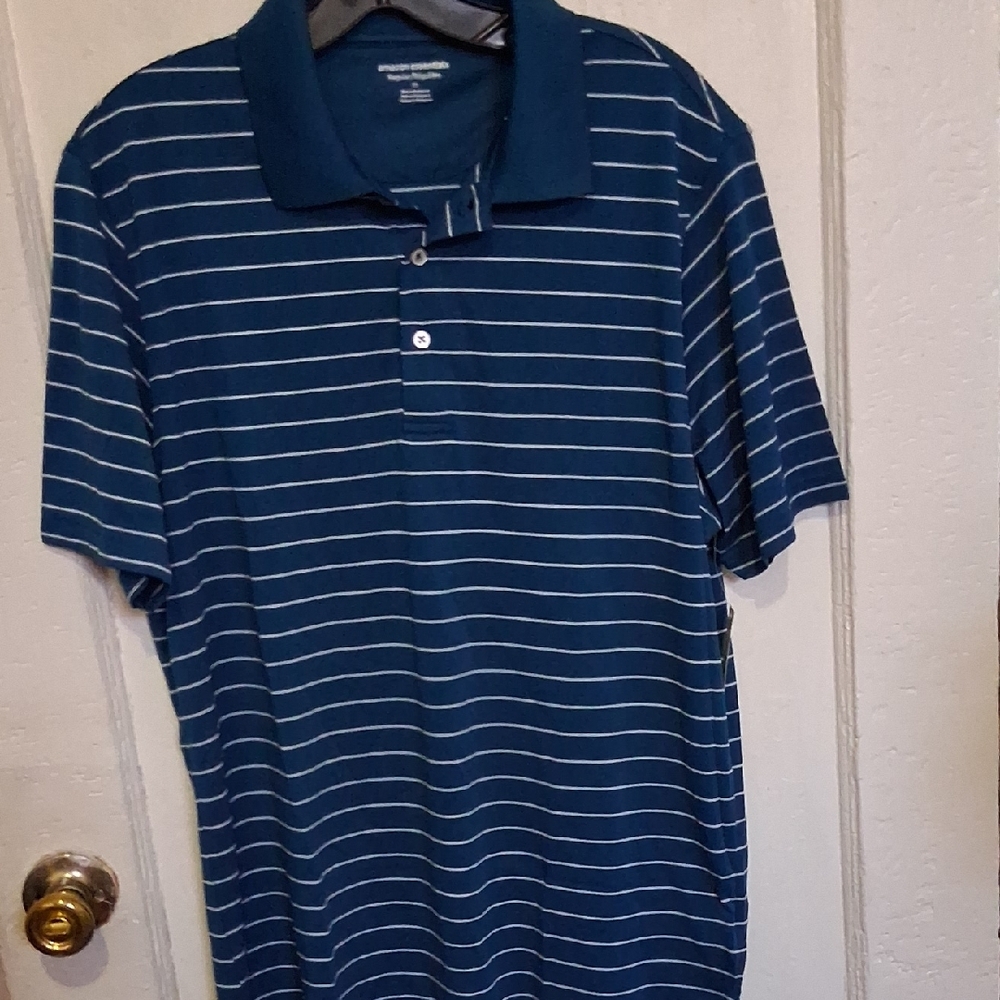 Amazon Essentials Blue and White Shor Classic Polos